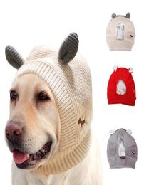 Dog Apparel Knitted Hat Winter Warm Puppy Cap Fashion Ear Design Beanie For Cute Pet Cat Animal Christmas Hats1261253