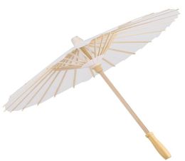 Pure white paper wedding party pographic decoration theatrical performance prop umbrella 60cm9853747