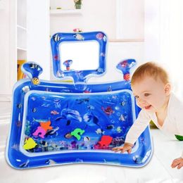 Mirror Style Baby Water Play Mat Tummy Time Toys For Fewborns For Kids Early Education Developing Activity Toy 240424