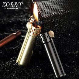 Wholesale ZORRO Kerosene Lighter Type Creative Ultra-Thin Mini Grinding Wheel Lighter