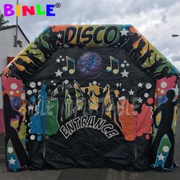 Outdoor funny dance 8mLx4.5mWx4mH (26x15x13.2ft) inflatable disco tent,party nightclub marquee with rolled up curtain for adults