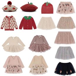 Clothing Sets Girl Clothes 2024 Winter KS Brand Kids Christmas Outfit Set Baby Dress Knit Sweater Cardigan Toddler Children Cotton Outwear