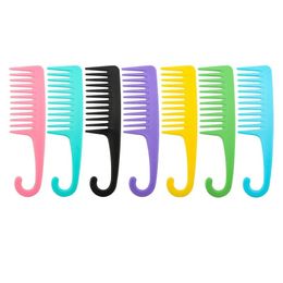 Large Wide Tooth Combs Of Hook Handle Detangling Reduce Hair Loss Comb Pro Hairdress Salon Dyeing Styling Brush Tools Hot Sale