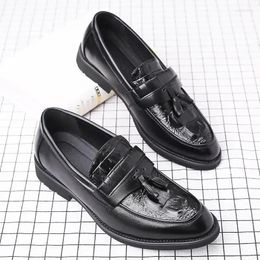 Dress Shoes British Style Men's Small Leather Business Formal Wear Casual Soft Bottom Black Driving Slip-on