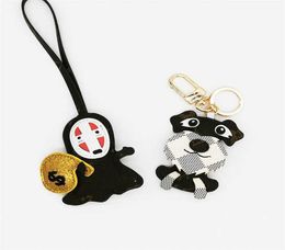 Keychains Plaid Mouse Designer Bow PU Leather Animal Bag Pendant Charm Girls Cars Keyrings Chains Holder for Women Handbag Decorat6685295