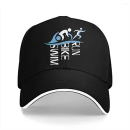 Ball Caps Pure Colour Dad Hats Triathlon Swim Bike Run Triathlete Men's Hat Sun Visor Baseball Peaked Cap