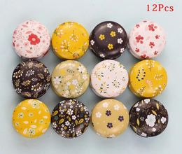 Storage Bottles 12Pcs Vintage Flower Printing Mini Tin Box For Jewellery Wedding Favour Metal Candy Decorative Boxes Gift Home