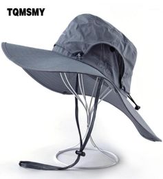 Unisex sun hats for women Wide Brim Fisherman cap Hiking camping gorros outdoor Waterproof fabric hat AntiUV Bucket caps men18636562