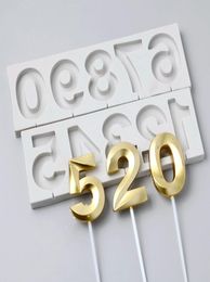 Metal Numbers Silicone Mold Fondant Cake Decoration Mould Sugarcraft Chocolate Baking Tools Kitchenware For Cakes Gumpaste Form 221331562