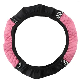 Steering Wheel Covers High Quality Auto Accessories Car Cover Interior Decoration Parts Diamond Pink Quick Release