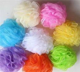 Brushes Sponges Scrubbers Loofah Bath Sponge Milk Accessories Nylon Shower Ball 10G Soft Body Cleaning Mesh Brush bathroom1456515