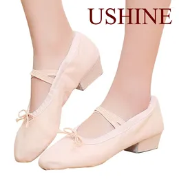 Dance Shoes USHINE Professional Ballet For Women Girls Children Low Heel Canvas Teacher Dancing Class