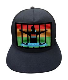 Unisex Light Up Sound Activated Baseball Cap DJ LED Flashing Hat With Detachable Sn For Party Cosplay Masquerade 2205276976871