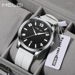 Wristwatches HELEI 2024 Simple Atmosphere Jazz Series Multi-function Quartz Movement Men's Watch Waterproof Wristwatch