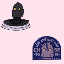 Brooches Movie Cult Classic Head Enamel Pin You Are Who Choose To Be Lapel Metal Badges Bag Science Fiction Film Fans Gifts