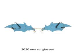 Sunglasses 2021 Cat Women Luxury Fashion Rimless Punk Sun Glasses Shape Unique Cool Frameless Mens NX7462405