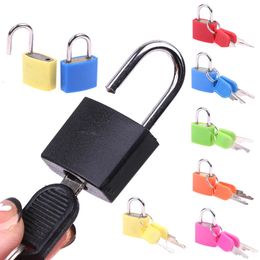 1set Lock With Keys7 Color Small Mini Strong Steel Padlock Travel Suitcase Diary Case Drawer Luggage Locks Decoration 240429
