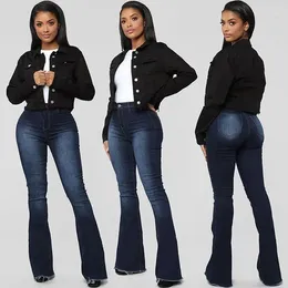 Women's Jeans Autumn And Winter Lift The Hip Slimming Stretch Skinny Ladies High Waist Flared