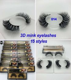 100 3D Mink Makeup Cross False Eyelashes Eye Lashes Extension Handmade nature eyelashes 15 styles for choose also have magnetic e6070215