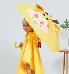 Cute Cartoon Children Umbrella Animation Creative Longhandled 3D Ear Modelling Kids Umbrella for Boys Girls229Z9960245