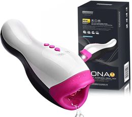Male masturbator Intelligent Heating Realistic Oral Masturbation Cup 12 Speeds Vibrating Pocket Pussy Sex Toys for Men q11101188231