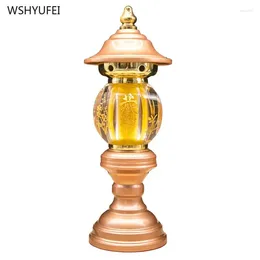 Candle Holders Alloy Crystal Living Room Buddha Hall Offering Simulated Candlestick God Stove Home Decor Feng Shui Buddhist Tools Desk