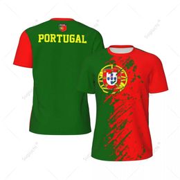 Exclusive design Portugal Flag Grain 3D Printed Men For Running Bike Soccer Tennis Fitness Sports jersey Mesh Fans Short T-shirt 240426