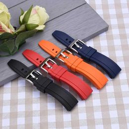 Watch Bands High quality Vulcanised rubber belt 20mm 22mm 24mm quick release H240504