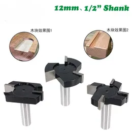 Three Edge T-Shaped Slot Cutter Four Woodworking Milling Alloy Carving