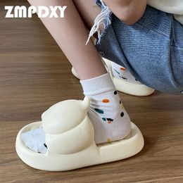 Slippers Platform Home Slides Girl Casual Solid Flat Non-slip Bathroom Unisex Garden Shoes INS Beach Sandals House