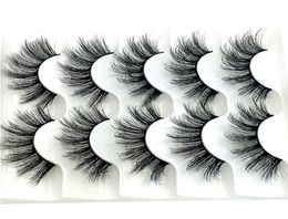 2020 NEW 5 pairs 100 Real Mink Eyelashes 3D Natural False Eyelashes Mink Lashes Soft Eyelash Extension Makeup Kit Cilios 0171920807