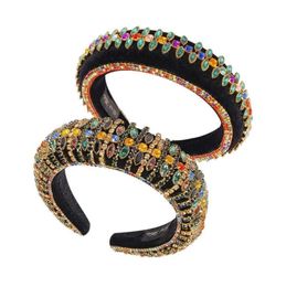 Colourful diamond headbands for women luxury designer Baroque diamonds headband bohemian vintage hair band Jewellery accessories love2427969