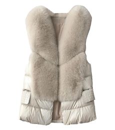 Fur Vest Women's Short Down Feather Imitation Slim Temperament Jacket Autumn And Winter Fashion Amatch 2111206780610