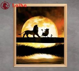 Diamond Painting Needlework Lion Moon 5d Embroidery All Drill Rhinestone Mosaic Picture By Numbers Hobby Gift Custom7142784