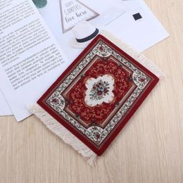 Table Mats Po Props With Tassel Kitchen Accessories Persian Style Retro Pattern Desk Cushion Mat Cup Pads Placemat