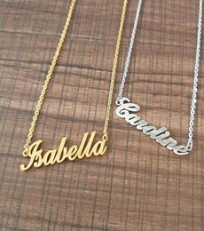 Stainless Steel Choker Custom Name Necklace Personalised Jewellery Men Handmade Nameplate Pendant Necklaces Women Friend Gift7797240