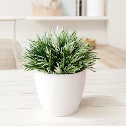 Decorative Flowers Artificial Plants Phoenix Potted Simulation Grass Ball For Home Living Room Decoration Festival Party Office Ornament