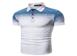 Summer Casual Polo Shirt Men Short Sleeve Business Shirt Fashion Design Tops Tees 2206223526647