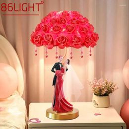 Table Lamps 86LIGHT Contemporary Wedding Lamp Personalized And Creative Rose Living Room Bedroom Bedhead Decorative