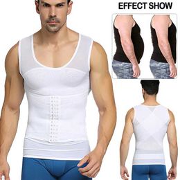 Waist Tummy Shaper Mens shaping waist vest abdominal control shaping weight loss underwear posture correction vest top Q240430