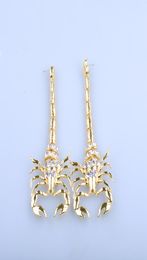 Exaggerated Scorpion Studs Earrings for Women Gold Big Statement Street Party Dangles Luxury Fashion Design Animal Pendant Alloy D4667107