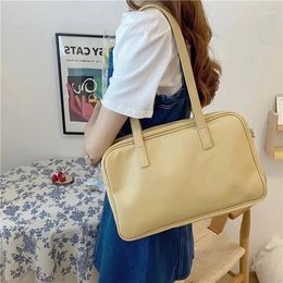 Evening Bags College Style Girls Student Shoulder Bag PU Leather Women Daily Underarm Large Capacity Fashion Ladies Small Tote Handbags