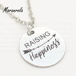 Pendant Necklaces Arried "raising Happiness "Jewelry Copper Necklace & Keychain Momslife Mom Jewellery Gift For