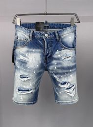 DSQ PHANTOM TURTLE Jeans Men Jean Mens Luxury Designer Skinny Ripped Cool Guy Causal Hole Denim Fashion Brand Fit Jeans Man Washed Pants 20455