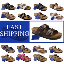 Mens Slippers Sandal Designer Sneakers clogs Sandals winter Men Women Black White Suede Leather Buckle Strap Platform Falt Slides brown Big Size 2024