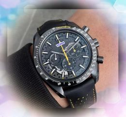 Popular Luxury Men Stopwatch Watches Japan Quartz Movement Clock Hole Leather Nylon Belt Scratch Sapphire Lens Big Size Timing wholesale male gifts wristwatch