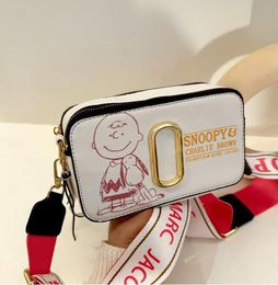 Fashion Womens Camera Bag Trendy Personalised Letter SM Solid Colour Small Square Bags for Ladies Handheld Crossbody Bag