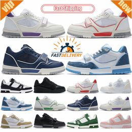 Designer Sneaker Trainer Casual Shoes White women Sneakers Size luxury fashion trainer sportsman spring Athletic unisex top quality summer blue yellow Classic
