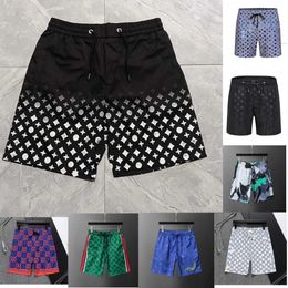 Men's Shorts New Mens Shorts Summer Black White Printing Designer Board Shorts Fashion Casual Sports Loose Quick Drying Swimwear Men Beach Pants