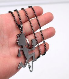 GNAYY Punk TWIZTID Insane Clown Jewelry Black Stainless Steel Mens ICP Hatchet Man Pendant Men Women Necklace Chain 240390396900012